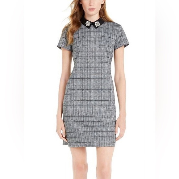 Maison Jules Dresses & Skirts - Maison Jules Black and Gray Plaid Mini Dress M